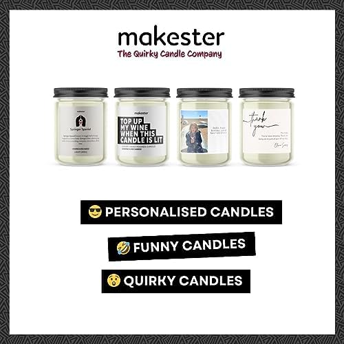 Funny Anniversary Candle Gifts - Luxury Soy Wax - Vanilla, Jasmine, Sugared Almond - Makester