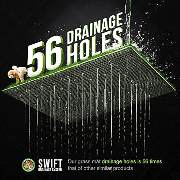 Hompet Dog Grass Pee Pads, Dog Training Pad, Artificial Grass Turf, Puppy Potty Pad Training Pad, Replacement Grass for Indoor and Outdoor Use (2PCS-Replacement Grass)