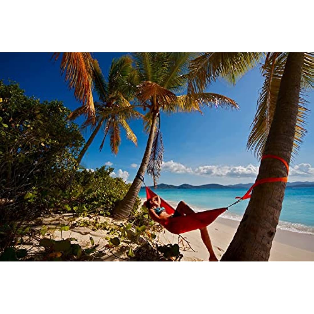 ENO, Eagles Nest Outfitters SingleNest Lightweight Camping Hammock, Orange/Olive