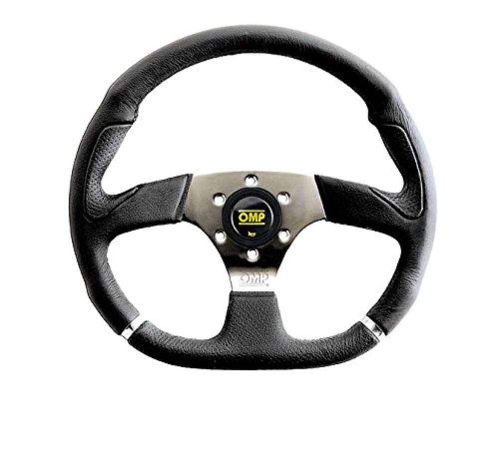 Omp ompod/2018/LN Chrome Steel with 3 Spokes Steering Wheel with Horn Button