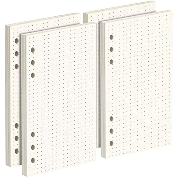 FANDAMEI 180 Sheets/360 Pages A6 Refills Dotted Paper, 100 GSM Personal Organiser Inserts for A6 Binder, 6-Hole Dot Paper, 171x94mm