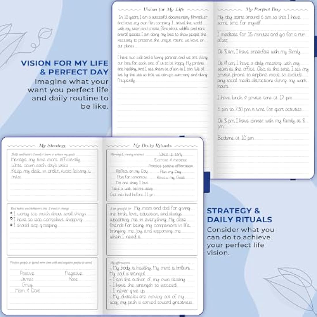 GoGirl Planner and Organizer for Women – Pocket Weekly Planner, Goals Journal & Agenda for Time Management & Productivity. Undated (Royal Blue)