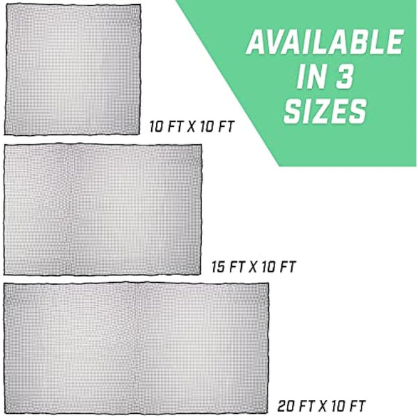 GoSports Sports Netting - Hitting Net for Golf, Baseball, Hockey, Soccer, LAX and More - 10 ft, 15 ft, 20 ft