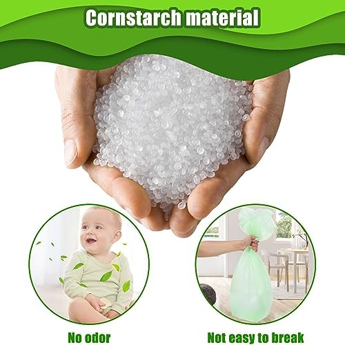 80 x 30 Litre Bin Bags, 8Gallon/30L Food Waste Bags 4 Roll Caddy Bin Liners for Kitchen Office Bathroom(60x65cm)