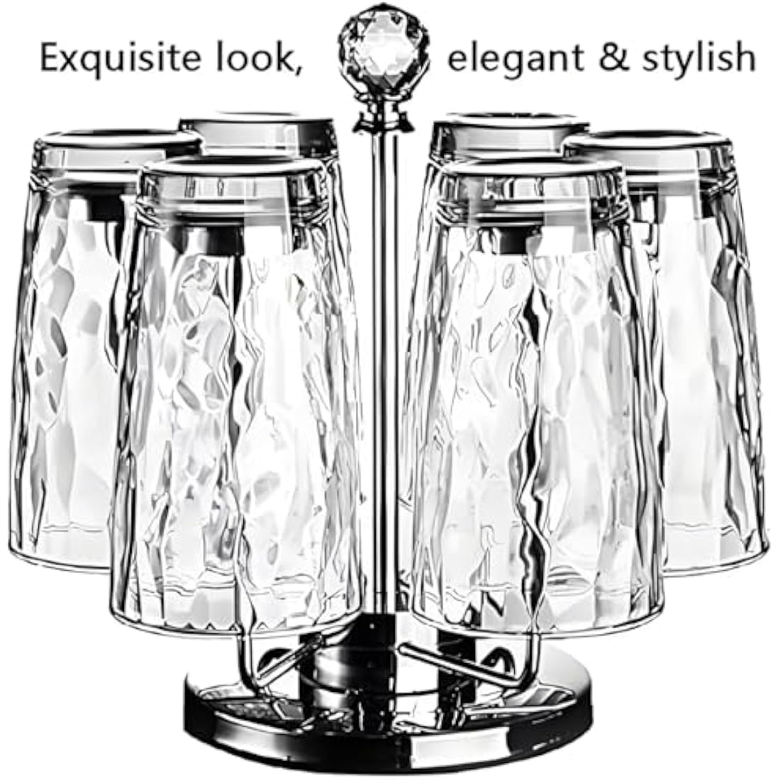 15 Oz Unbreakable Tritan Drinking Glasses Shatterproof Acrylic Glasses Drinkware BPA Free Hard Plastic Cups Reusable Kitchen Water Glasses Drinking Set of 6 (Clear)