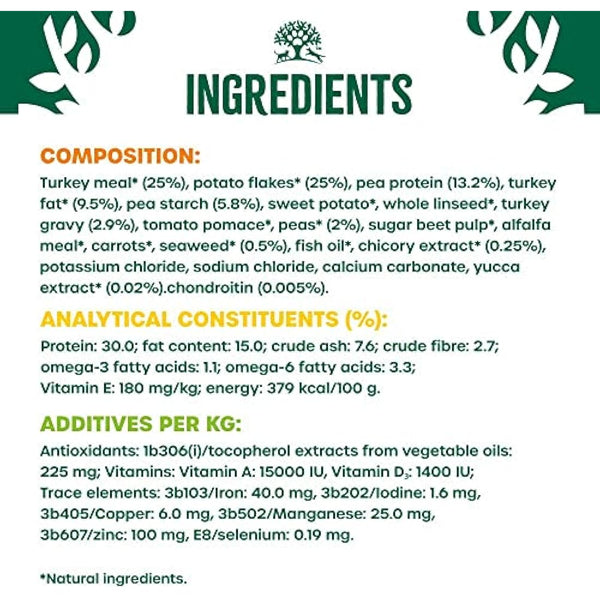 James Wellbeloved Junior Grain-Free Turkey & Vegetables 1.5 kg Bag, Hypoallergenic Dry Dog Food for Puppies