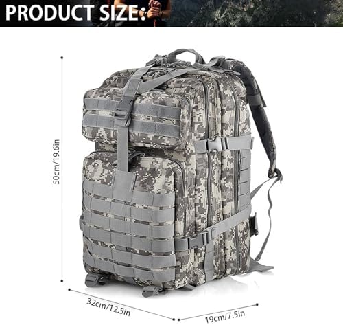 aiGear 45L Military Tactical Backpack | Lightweight Backpack Hiking Daypack | Rucksack with Molle System | for Outdoor Sports Trekking Hiking Travel Camping