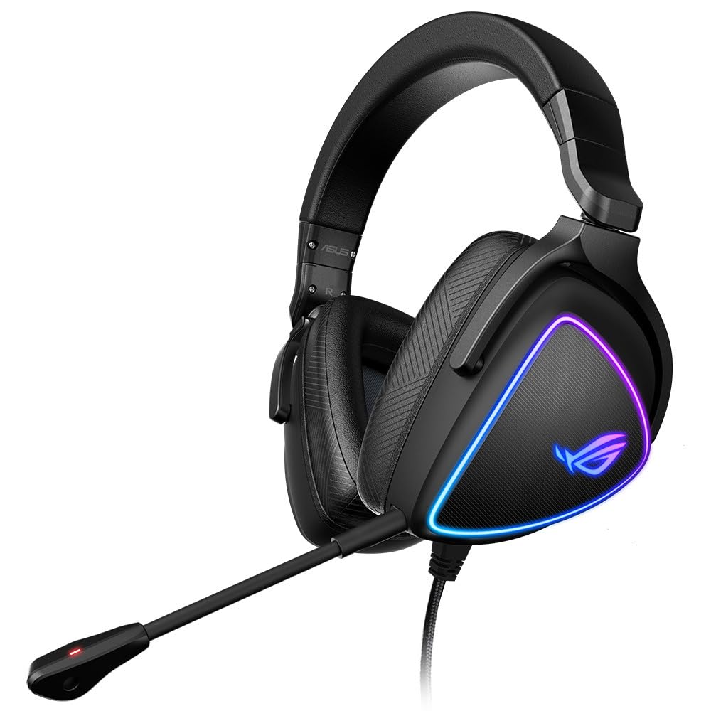 ASUS TUF Gaming H1 Wired Headset (Discord Certified Mic, 7.1 Surround Sound, 40mm Drivers, 3.5mm, Lightweight, For PC, Switch, PS4, PS5, XBOX One, XBOX Series X | S, and Mobile Devices)- Black