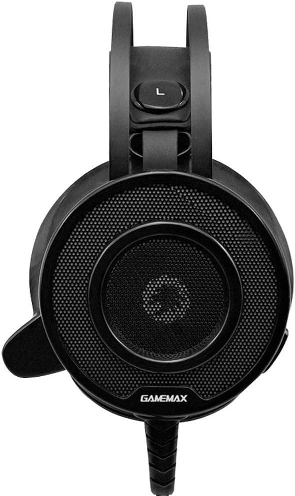 GameMax G200 Gaming Headset & Mic, RGB LED Lighting, 50mm Driver, Noise Cancellation, Self - Adjusting Headband, Compatible for PS4, Xbox One, PC & Mobile Phones | Black