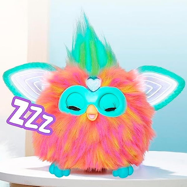 Furby Coral Interactive Plush Toy - English Version, 6 inch