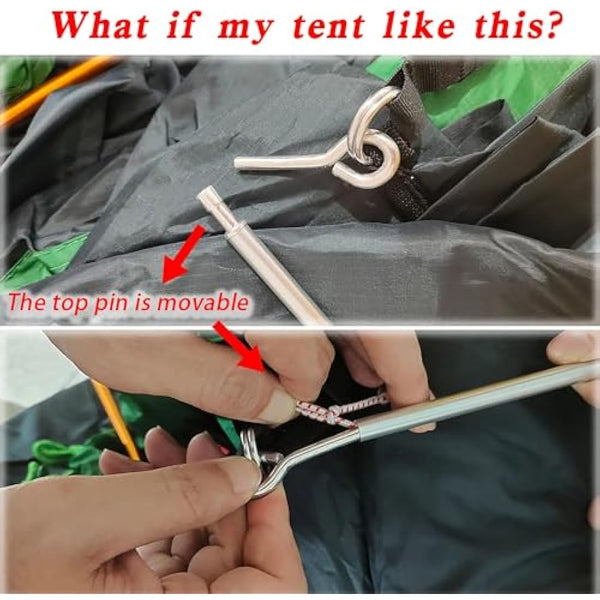 Tent Poles Replacement 3.6 m 4 m 4.4 m Aluminum Tent Rod 8 mm Flexible Tent Poles Bendy Outdoor Camping Collapsible Tent Frame Repair Accessory