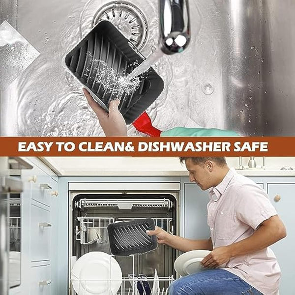 Air Fryer Liners for Ninja Dual Pack of 2, Reusable Silicone Air Fryer Liners for AF400UK F300UK T17088 & Tower, Ninja Air Fryer Accessories, Silicone Liner Pot Basket 7.6-9.5L