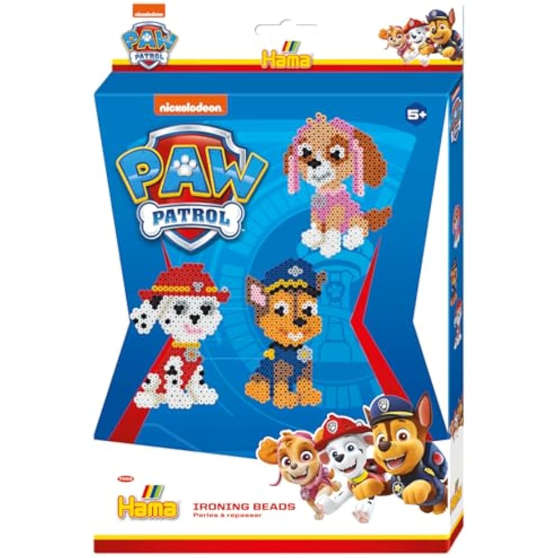 Hama Beads Paw Patrol Hanging Box, Arts and Crafts Beads for Children Ages 5+, Official Hama Beads Paw Patrol Set