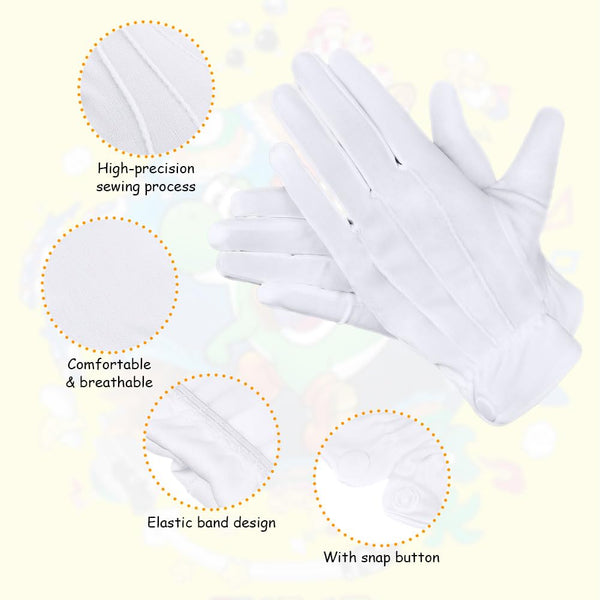 Aomig Mario Costumes, 4 Pack Mario Cosplay Costume Accessories Kits with Bodysuit, Luigi Hats Cap, Mustaches, White Gloves, Mario Luigi Bros Fancy Dress Outfit Costume for Women Men