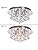 A1A9 Modern Flush Mount Crystal Chandelier, K9 Crystal Droplet Round Chrome Ceiling Lights, Elegant LED Pendant Lamp Fixture for Living Room, Dining Room, Bedroom, Lounge D35cm (4 Lights)