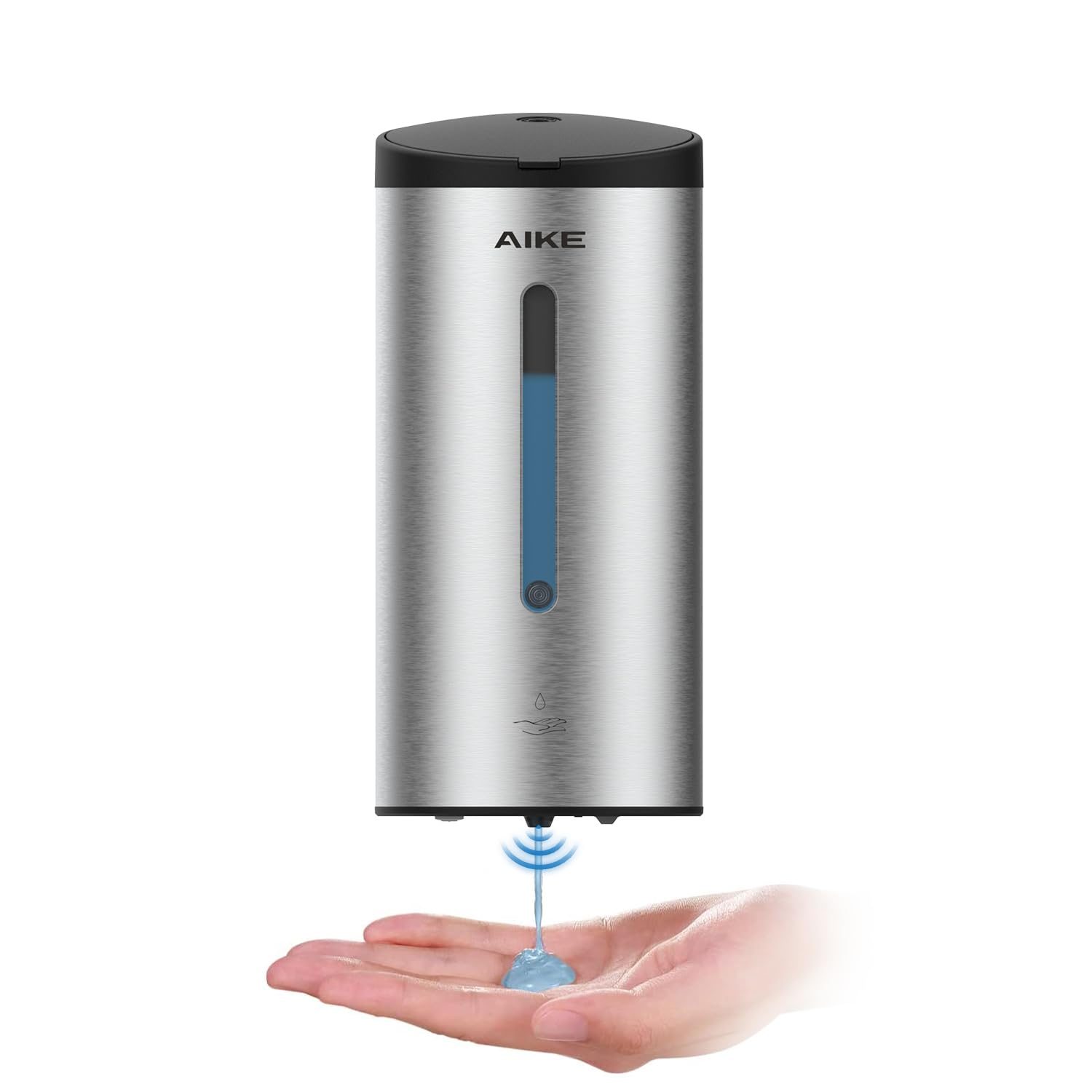 AIKE New AK1205 800ml Wall Mounted Soap Dispenser, Automatic Hand Soap Dispenser, Commercial Stainless Steel Liquid Dispenser