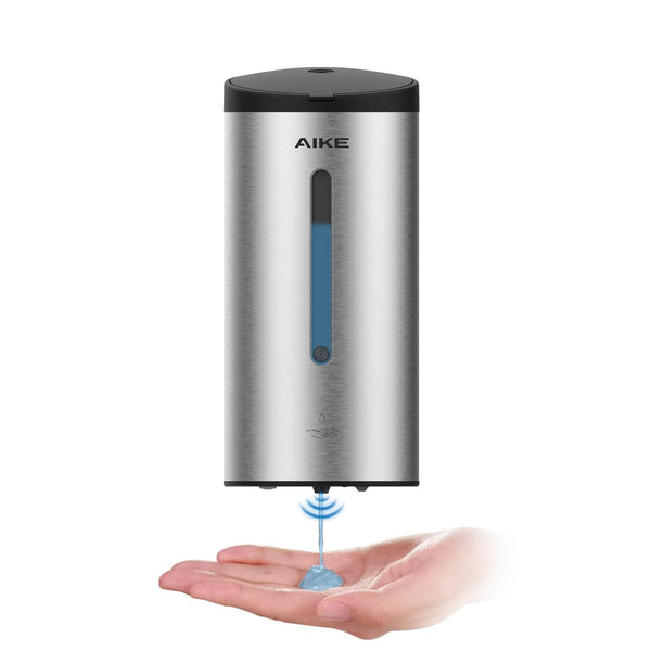 AIKE New AK1205 800ml Wall Mounted Soap Dispenser, Automatic Hand Soap Dispenser, Commercial Stainless Steel Liquid Dispenser