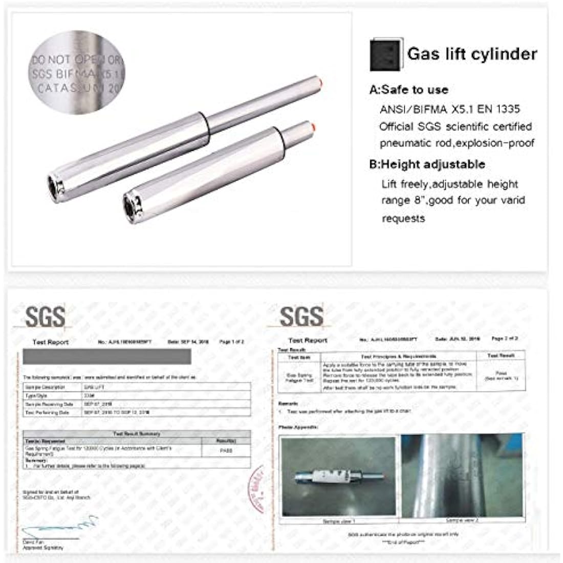 Kaleurrier Rolling Stool Chair with Smooth-rolling Dual-wheel casters,Comfortable Cushioned Backrest, Swivel Seat, Heavy Duty Hydraulic Height Adjustable,Sturdy and Durable