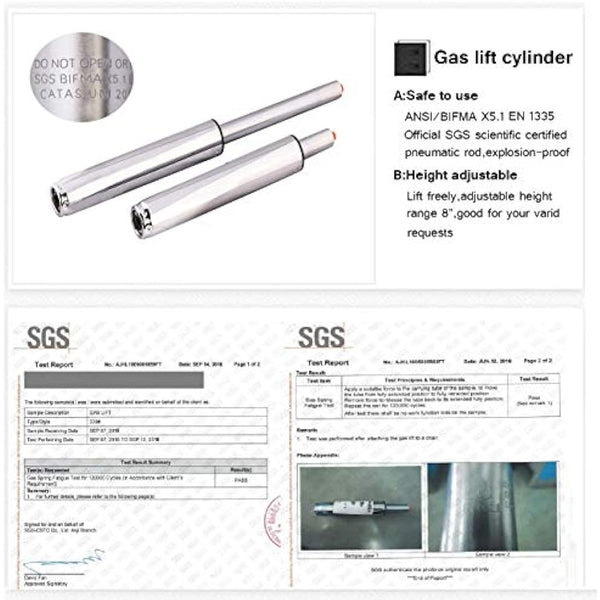 Kaleurrier Rolling Stool Chair with Smooth-rolling Dual-wheel casters,Comfortable Cushioned Backrest, Swivel Seat, Heavy Duty Hydraulic Height Adjustable,Sturdy and Durable