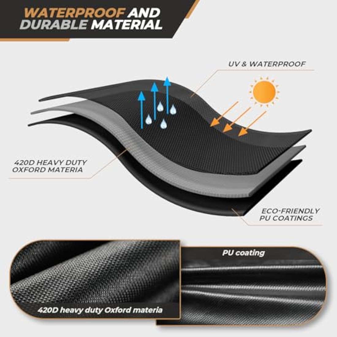 wide smile Double Egg Chair Cover Outdoor Waterproof Heavy Duty Garden Cocoon Wicker Patio 2 Seat Large Egg Swing Chair Pod Cover 420D Oxford Fabric With Zipper and Drawstring 230x200CM Black