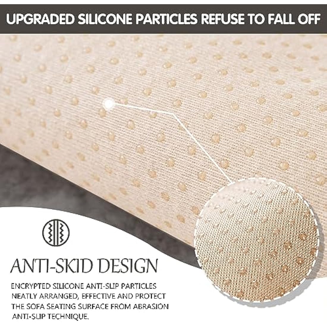 Thick Rabbit Plush Sofa Covers 1 2 3 Seater, Non-Slip Sofa Slipcovers For Corner L Shape, Funny Fuzzy Sofa Cover, Warm Velvet Sofa Cushion Covers, Washable Furniture Protector (Dark Gray,110x160cm)