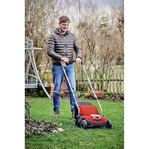 Einhell Power X-Change 18V Cordless Lawn Scarifier - Brushless Motor, 28cm Raking Width, 3 Working Depths, For Lawns And Gardens - GC-SC 18/28 Li Solo Lawn Rake (Battery Not Included)