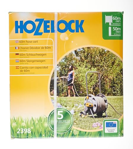 HOZELOCK - Cart Reel 60 m without Equipment : Max Capacity 60m, Reinforced Axis, Freestanding, Stable and Easy to Use, Integrated Handle, Supplied