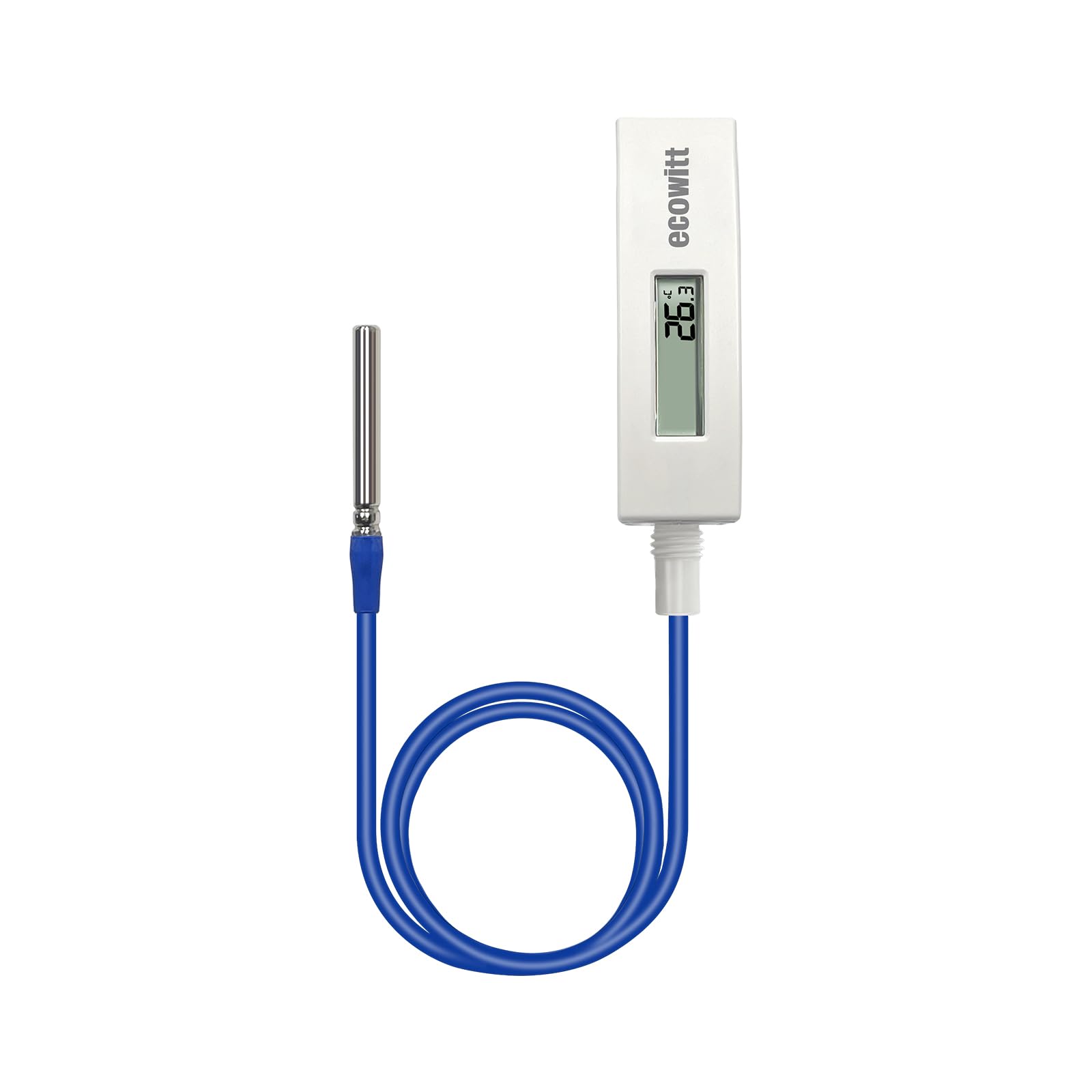 ECOWITT WN34D Pool Thermometer for Home, Digital Water Temperature Sensor with LCD Display, Easy to Install, Waterproof, 3.28ft Cable Sensor for