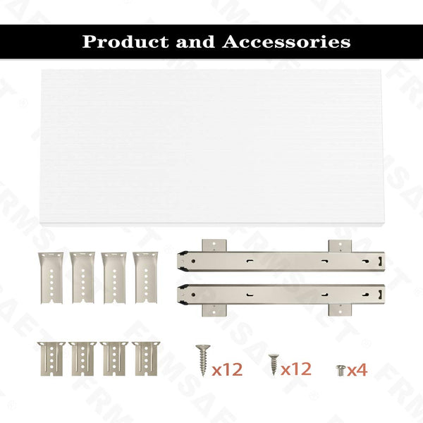 FRMSAET Furniture Accessories Office Product Suits Hardware 20/24/30 inches Keyboard Drawer Tray Wood Holder Under Desk Adjustable Height Platform.