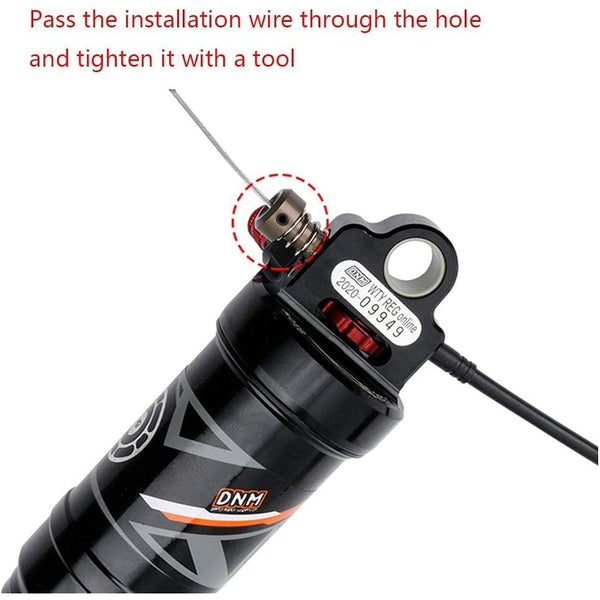 splumzer Mountain Bike Shocks Absorber Air Rear Shock - Rebound/Lock Out/Air Pressure Adjustable (165MM, Remote Lockout)