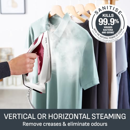 Tefal ProExpress Protect Steam Generator Iron, 7.5-Bar High Pressure, 560g/min Steam Boost, 135g/min Steam Output, No-Setting Technology, Anti-Drip Protection, 1.8 Litre, Blue & White,GV9224