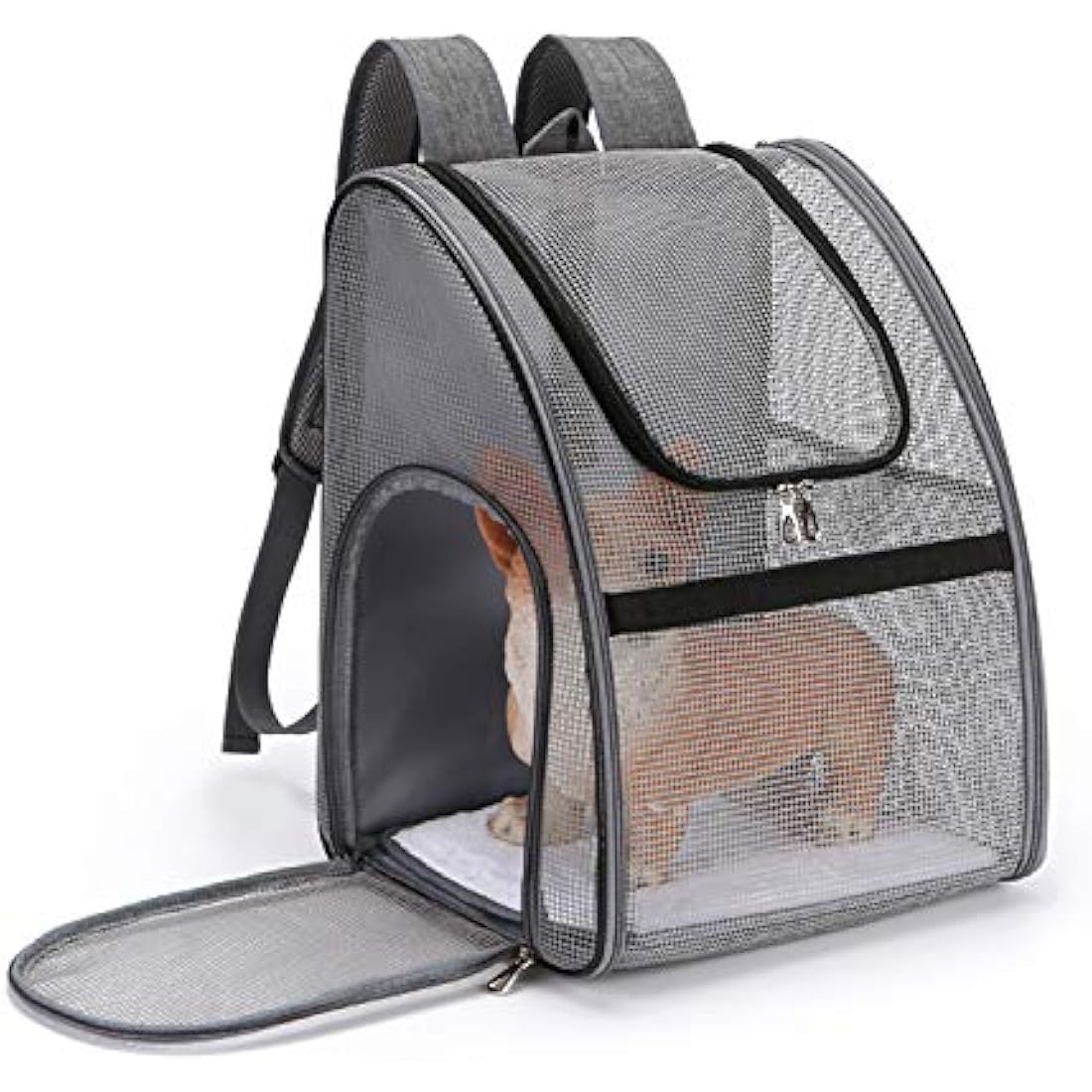 Cat Carrier Breathable Dog Carrier Backpack Lightweight Portable Pet Body Carrier Great for Carrying Puppy Cats Black