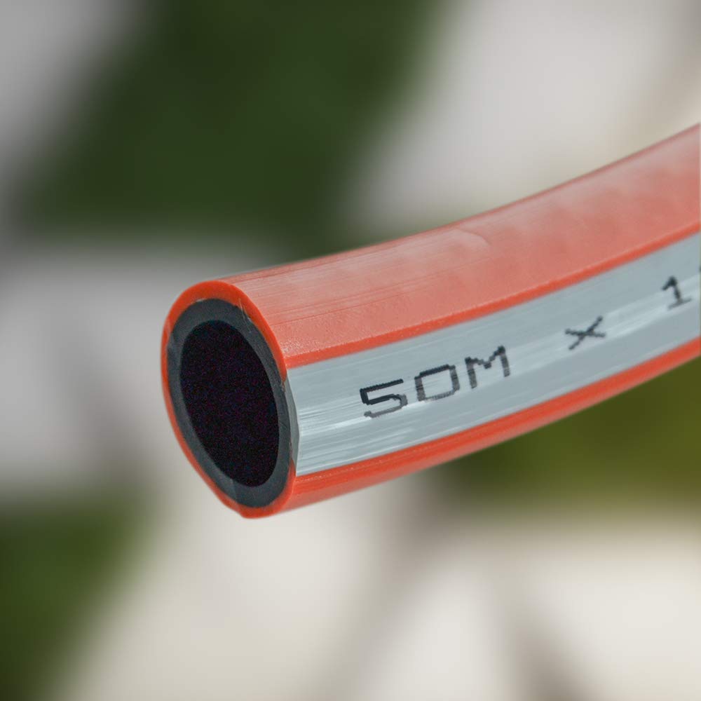 Faithfull FAIHOSE50PRE 50M (164 ft) Prestige Heavy-Duty Reinforced PVC Garden Hose 12.7 mm (1/2 Inch) Diameter, Orange