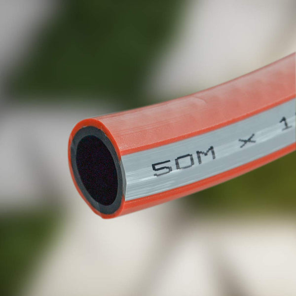 Faithfull FAIHOSE50PRE 50M (164 ft) Prestige Heavy-Duty Reinforced PVC Garden Hose 12.7 mm (1/2 Inch) Diameter, Orange