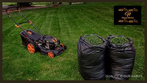 Haya Home 50 Black Plastic Bin Bags Liners, Refuse Sacks Pack of 50 X 1 Heavy Duty Waste Dustbin roll 100L for Kitchen Office DIY Garden Made from 100% Recycled Material