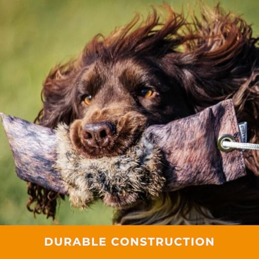 Dog & Field Faux Rabbit Fur Dog Training Dummy - Realistic Fake Rabbit Fur, Throwing Toggle, Gundog & Puppy Training - Gundog Equipment (1lb Dummy)