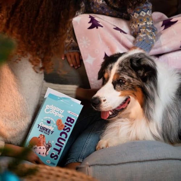 Edgard Cooper Dog Treats, Grain Free, Festive Feast, Fresh Duck & Turkey, High Protein, Natural Ingredients, 400g x7
