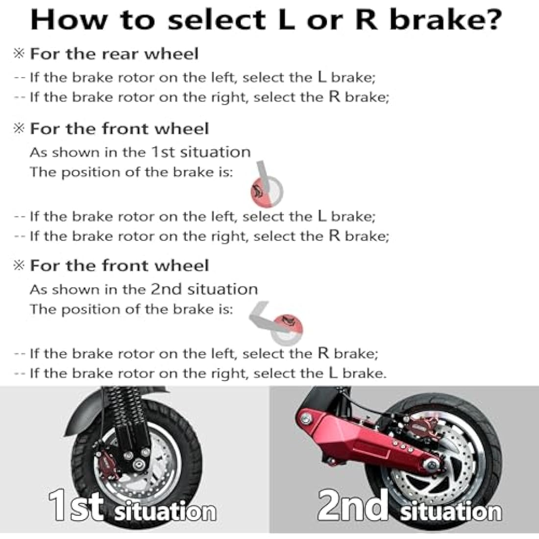 DYISLAND LD-210S Hydraulic Disc Brakes Set，2-PIN/Power-Off Hydraulic Brake kit for Electric Scooter/E-Scooter