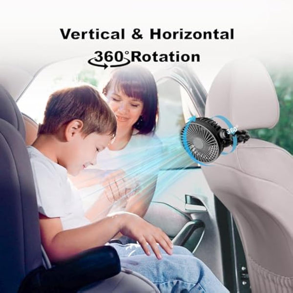 Baby Pram Stroller Fan 20H Buggy Cooling Clip On Fan, Portable 4000mAh Battery Personal Fan for Pram Accessories Baby Cot Wagon Stroller Pushchairs Crib Bed Treadmill,Travel Holiday Essentials