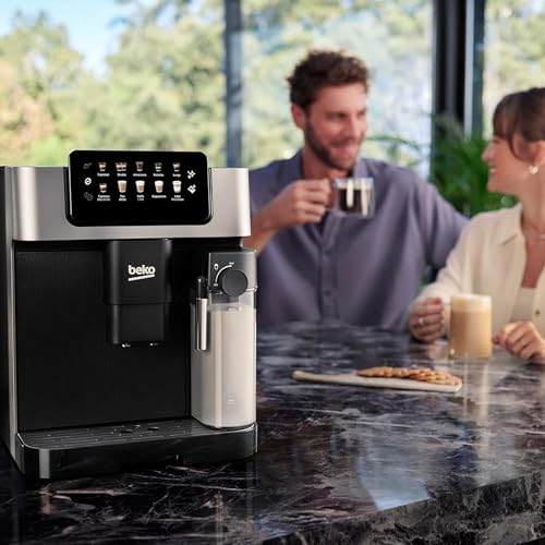 Beko Bean to Cup Coffee Espresso Machine CaffeExperto CEG7304X | Milk Jug | Colour Touch Screen Panel | 19 Bar Pressure, 2 Coffee Nozzles | Fully Automatic, Silver
