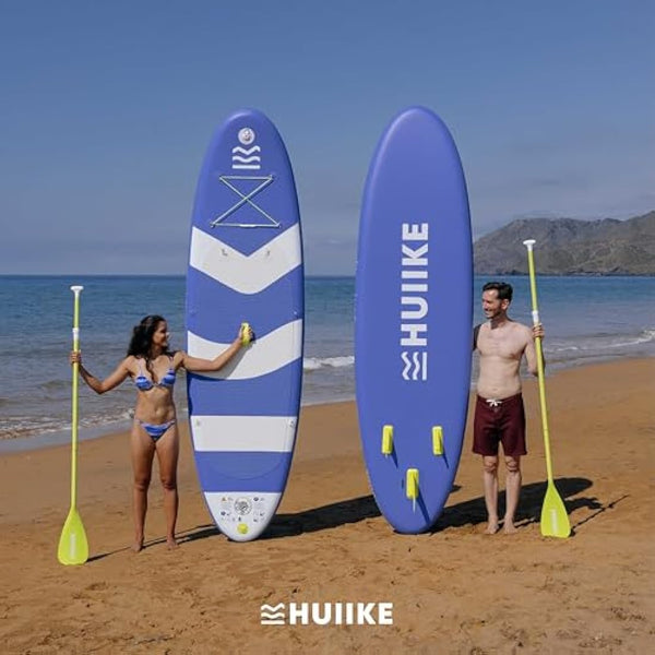 HUIIKE Stand Up Paddle Board for Adults with Accessories Included, Oar, Fins, Pump. Inflatable Sup Board Great Stability and Resistance. 10’ x 33" x 5.9", Maximum Load 286 lb
