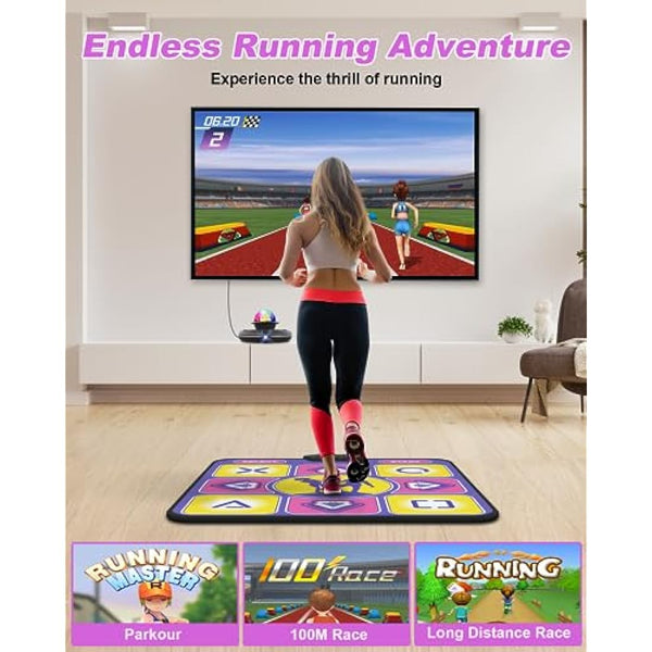 Acelufly Electronic Dance Mat, Interactive Dance Mat for TV with Camera, Christmas/Birthday/Valentine's Day Gifts Dance Game Mat for Boys Girls Kids Adults
