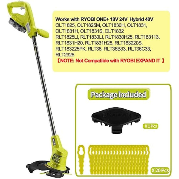 20 Pcs Blades RAC158 + RAC155 Double Serrated Blade Head, Compatible with Ryobi Strimmer