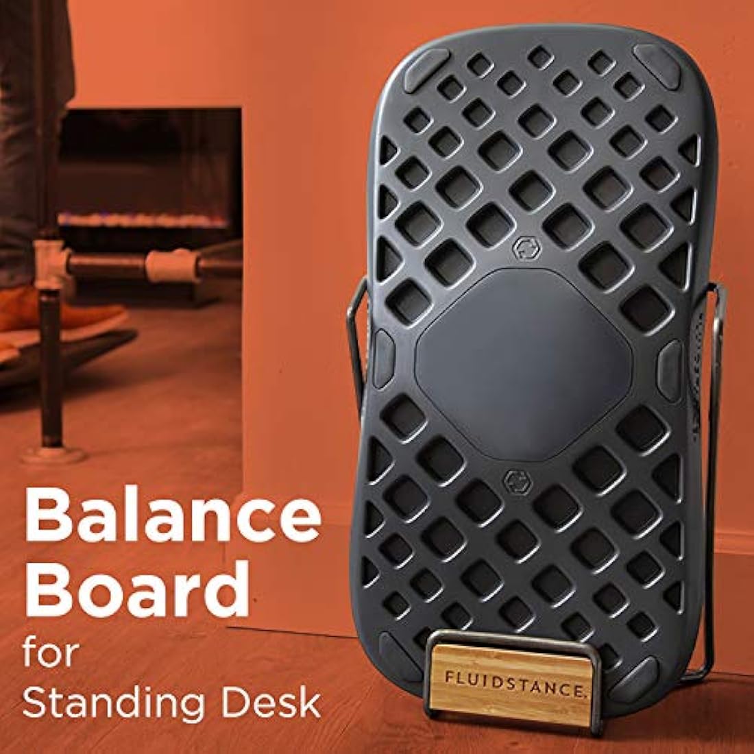 FluidStance The Plane® Balance Board | Recycled, Eco-Friendly, USA Made Materials | Anti-Slip Surface | Standing Desk Exercise Accessory | Increases Daily Movement and Stability | Storm
