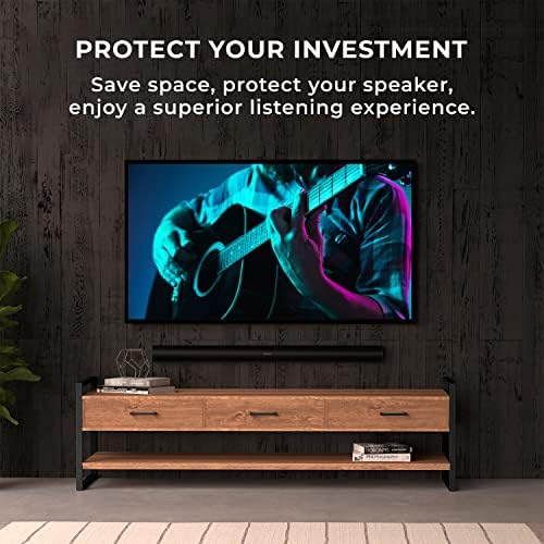 HumanCentric Wall Mount Compatible with Sonos Arc and Sonos Arc Ultra Sound Bar (Black), Mount on Wall Under TV, Floating Style, Hidden Design, Hardware Included