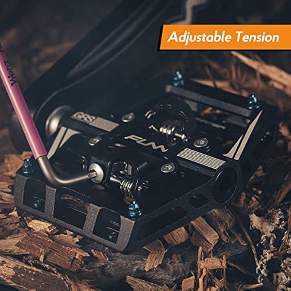 Funn Mamba S MTB Clipless Pedals, Single Sided Clip Mountain Bike Pedals, Compatible with SPD Cleats, 9/16-Inch CrMo Axle Bicycle Pedals for MTB/BMX/Gravel Cycling