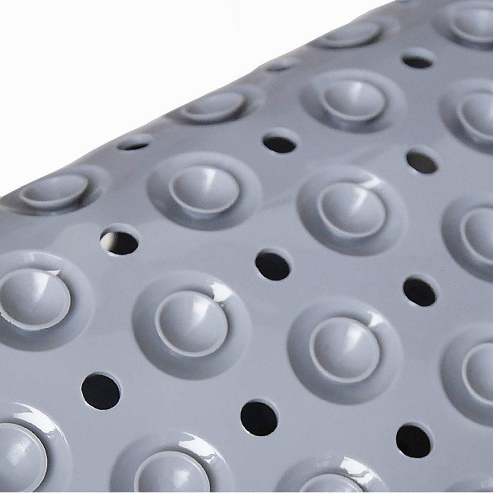Bathsafe Extra Wide 90x60CM Non-Slip Soft Bath Mat Anti Slip TPR Shower Mat with Strong Suction Cups Non Skid Mats for Bathroom Toilet Hotel,