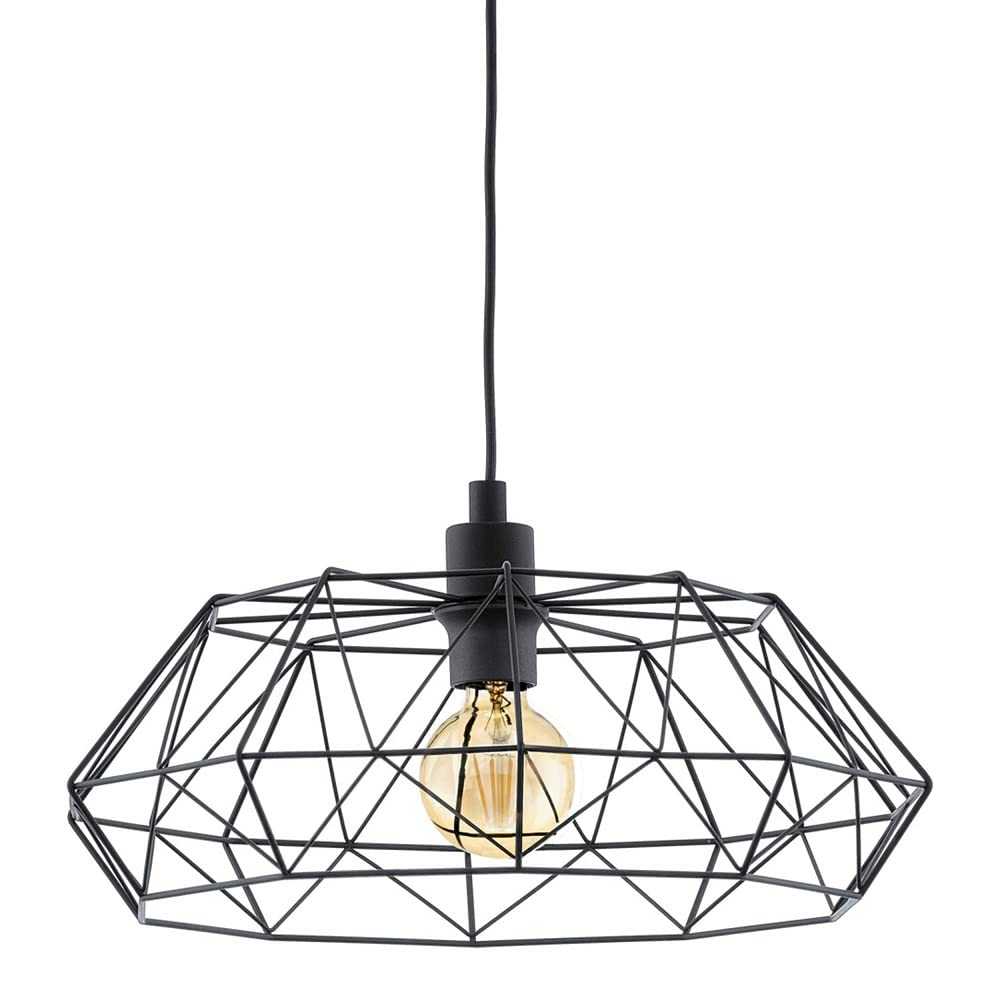 EGLO 49487 E27 Black Pendant Lamp Carlton 2
