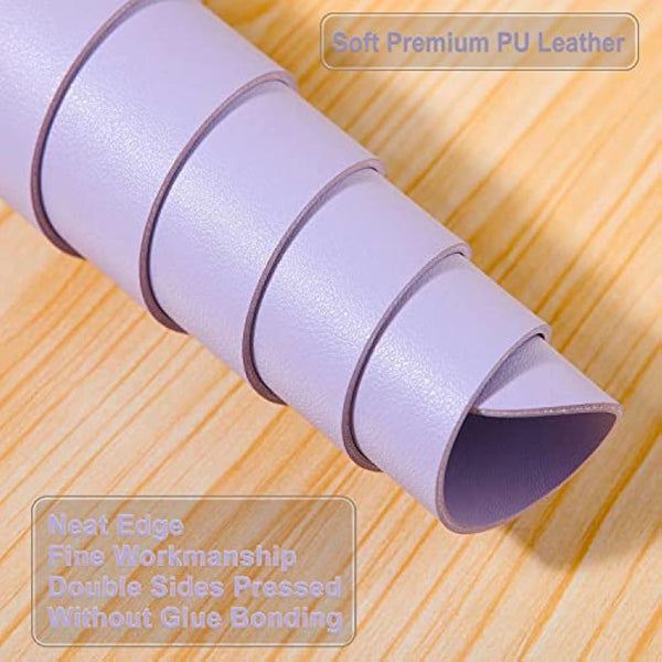 Desk Pad Large, Desk Mat, Extended Mouse Mat, Mouse Pad L, Desk Blotter, DOBAOJIA Laptop Pad Writing Pad for Office/Home, Dual-Side Use PU Leather Waterproof 31.5" X 15.7"(Purple/Purple)