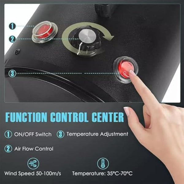 Dog Hair Dryer, 2800W Dog Blaster Dryer, Pet Grooming Hair Dryer, Stepless Speed Pet Dryer Blower with 4 Different Nozzles and Extendable Hose, Low Noise Professional Pet Hair Dryer for Dogs (Blue)